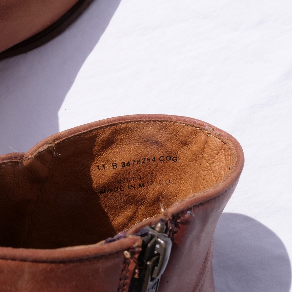 Modern Frye fawn brown leather Caron‎ Piping booties - Picture 4 of 8